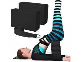 Yoga Blocks and Straps Set Yoga Block 2 Packs High Density Soft EVA Foam for Home Exercise Pilates Yoga General Fitness Stretching and Toning Workouts