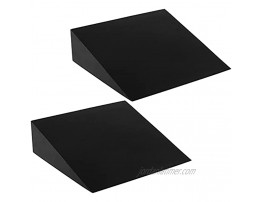 DEAYOU 2 Pack Yoga Foam Wedge 12 EVA Foam Stretch Slant Boards for Lower Leg Strength Improvement Squat Wedge Block for Exercise Calf Stretching Knee Pad Back Support Footrest Cushion Black