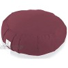 OMMETTA Beansprout Meditation Cushion – Natural and Organic Filled Yoga Pillow with Removable Machine Washable Cover [ Round Crescent]