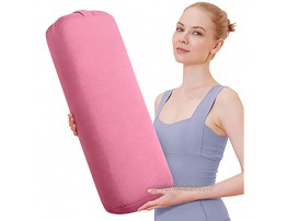 Trideer Yoga Bolster Pillow Soft Velvet Rectangular Meditation Cushion for Restorative Yoga Supportive 9-Layer Foam and Machine Washable Cover 800g Lightweight with Carry Handle