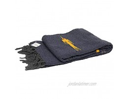 Charcoal Dark Grey Black Thunderbird Heavyweight Yoga Blanket or Throw -- Made for Yoga!