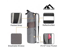 Explore Land Oxford Yoga Mat Storage Bag with Breathable Window and Large Pocket for Up to 1 2 Inches Extra-Thick Yoga Mat