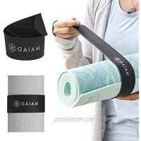 Gaiam Yoga Mat Strap Slap Band Keeps Your Mat Tightly Rolled and Secure Fits Most Size Mats 20 L x 1.5 W Black
