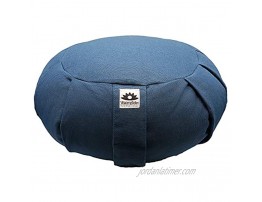 Waterglider International Zafu Yoga Meditation Pillow with USA Buckwheat Hull Fill Certified Organic Cotton- 6 Colors