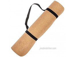 Cork Yoga Mat With Strap Non Slip Eco Friendly Yoga Mat Men & Women Lightweight Sustainable Cork Mat Top & Non Toxic TPE Natural Rubber Yoga Mat Backing 72 Long x 24 Wide x 4mm Thick