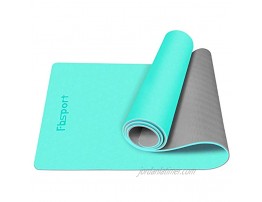 FBSPORT Yoga Mat- Eco Friendly Non Slip 1 4 inch Fitness Exercise Mat with Carrying Strap & Storage Bag Workout Mat for Yoga Pilates and Floor Exercises 72X24X 1 4