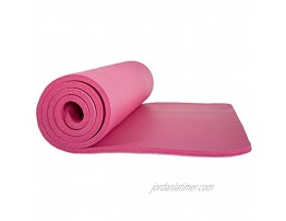 Wakeman Extra Thick Yoga Mat- Non Slip Comfort Foam Durable Exercise Mat for Fitness Pilates and Workout with Carrying Strap Fitness Pink