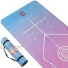 WWWW 4W Suede TPE Yoga Mat Eco Friendly Non Slip Yoga Mats with Carrying Strap 72x 24 Exercise & Workout Mat for Yoga Pilates Home Outdoor Fitness,Best Gift for Lover