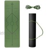 Yoga Mat Premium 8mm Thick Exercise Fitness Mat,with Alignment Lines Eco Friendly High Density Padding for Women & Men,Non Slip,Anti Tear,Avoid Sore Knees,Perfect for Yoga & Pilates