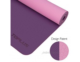 Yoga Mat Upgraded Yoga Mat Eco Friendly Non-Slip Exercise & Fitness Mat with Carrying Strap Workout Mat for All Type of Yoga Pilates1 4 inch-1 8 inch