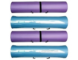 YYST Yoga Mat Foam Rollers Wall Rack Wall Storage Mount Wall Holder Storage Shelf for Foam Rollers and Yoga Mat Up to 8 Inch Diameter No Mat -4 PK