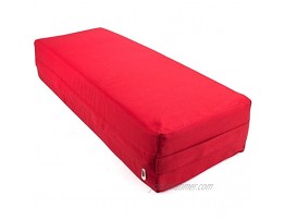 Crown Sporting Goods Large 26-inch Yoga Bolster and Meditation Pillow Red