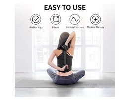 CAMBIVO Yoga Strap Sling for Stretching 6 ft Anti-Slip Stretch Band with Adjustable Metal D-Ring Buckle Durable Fiber Yoga Mat Carrier for Yoga Pilates General Fitness Flexibility and Physical Therapy
