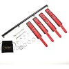 exreizst 3 in 1 Black Spreader Bar with 4 Adjustable Red Straps Training Tools Set for Home Gyms