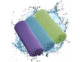 3 Packs Cooling Towels40x12  Ice Towel,Microfiber Towel Cool Towel for Men and Women Fitness Gym Outdoor Sports,Yoga Golf Camping Running Hiking,Travel and MoreBlue Green Purple