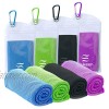 [4 Pack] Cooling Towel 40x12,Ice Towel,Soft Breathable Chilly Towel,Microfiber Towel for Yoga,Sport,Running,Gym,Workout,Camping,Fitness,Workout & More Activities