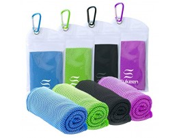 [4 Pack] Cooling Towel 40x12,Ice Towel,Soft Breathable Chilly Towel,Microfiber Towel for Yoga,Sport,Running,Gym,Workout,Camping,Fitness,Workout & More Activities