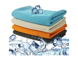 4 pcs Microfiber Cooling Ice Towels for Neck and Face Soft Breathable Chilly Towels Cool Towel for Yoga Sport Running Gym Workout Fitness