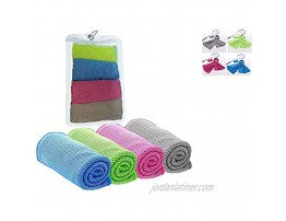 40 x 12 4 Color Cool Towel for Sports Microfiber Ice Towel for Outdoor Sports Gym Running Camping Yoga,4 Pack