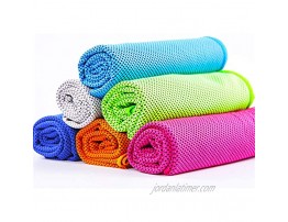 6-Pack Instant Cooling Towel Ice Towel Soft Breathable Chilly Towel Microfiber Towel for Yoga Sport Running Gym