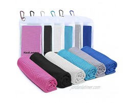 6 Packs Cooling Towel 40x 12 Ice Sports Towel Cool Neck Towel Soft Breathable Chilly Towel Microfiber Towel for Gym Workout Fitness Yoga & Golf Camping & More Activities