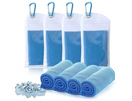 Amgico Cooling Towel 4 Pack Cooling Towels for Neck,40 x 12Ice Towel Breathable Cold Towel,Instant Cooling Towel for Head,Perfect Yoga Golf Sports Gym Workout Athletes Camping Towel