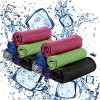 AUXSOUL Cooling Towels 12 Pack Soft Ice Sports Towel Breathable Microfiber Neck Towel for Gym Yoga Running Workout Fitness Golf Camping More Activities
