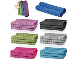 BBTO 20 Pieces Cooling Towel 11.8 x 31.5 Inch Microfiber Ice Towel Soft Breathable Chilly Towel Ice Cold Towel for Women Men Yoga Golf Gym Camping Running Workout More Activities