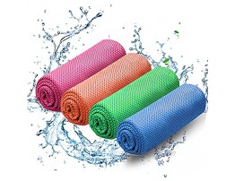 Cooling Towel Instant Cooling Towel 4 Pack Cooling Towel for Neck Ice Cool Towel Microfiber Soft Absorbent Cooling Towel Quick Dry Towel for Yoga Golf Gym Work Out Sports