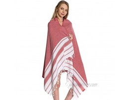 DEMMEX 2021 Ibiza Softest Turkish Cotton Beach Towel Beach Picnic Yoga Blanket Prewashed XXL 75x37 Red