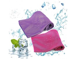 Idefair Cooling Towel Ice Cold Towel Use for Neck Headband Bandana Evaporative Chilly Towel for Yoga Gym Fitness Ball Games Workout Travel Outdoor Sport and More 36x12 inch,2 Pack