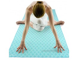MEESU Non Slip Hot Yoga Towel 100% Absorbent Microfiber Mat Towel Anti-Slip Bikram HOT Yoga Towels Ideal for Hot Yoga Bikram Pilates 24.8 inchx72 inch