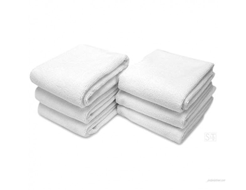 S&T INC. Microfiber Fitness Exercise Gym Towels 360 GSM 6 Pack 16-Inch x 27-Inch