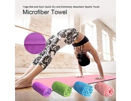 SINOYOGA Yoga Mat Quick Dry Foldable Towel Fitness Nonslip Comfortable Breathable for Beach Pilates Peleton Exercise Gym Pilates Bikram 72 X 24