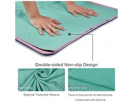 Yoga Mat Towel UCEC Non-Slip Hot Yoga Towel Sweat Absorbent 100% Microfiber for Hot Yoga Bikram Pilates and Fitness Mint Green