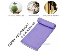 Yoga Mat Towel UCEC Non-Slip Hot Yoga Towel Sweat Absorbent 100% Microfiber for Hot Yoga Bikram Pilates and Fitness Crystal Purple