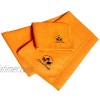 Yoga Towels Set for Hot Yoga Non Slip Orange Hand and Mat Towel