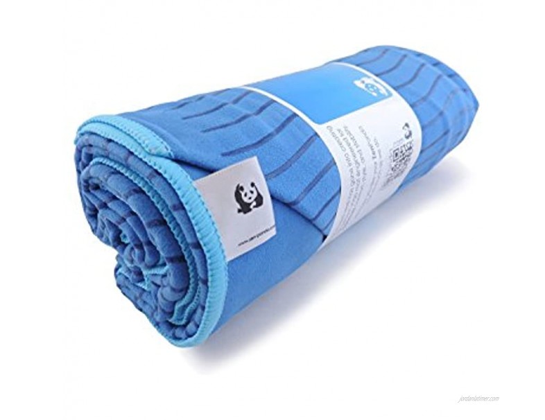 Zen Panda Best Grippy Hot Yoga Towel with Eco Non Skid or Slip Technology for Covering Bikram Mat