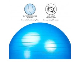 55cm Large Exercise Ball with Foot Pump & Resistance Band Stability Yoga Ball for Pregnancy Office Chair and Home Gym