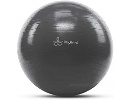 PHYLLEXI Exercise Ball 55-85cm Extra Thick Yoga Ball Chair-Pro Grade Anti-Burst Heavy Duty Stability Ball Supports 2200lbs Birthing Ball with Quick Pump for Office & Home & Gym