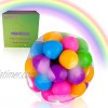 Squeeze Ball ,Rainbow Stress Ball DNA Stress Balls Fidget ,Stress Relief Ball with DNA Colorful Beads Inside Stress Balls for Stress Relief Ball ,Tear-Resistant ,Relieve Stress Anxiety