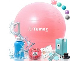 Tumaz Birth Ball Including Birthing Ball Peri Bottle Yoga Strap Non-Slip Socks Premium Birth Ball Set with Quick Foot Pump & Instruction Poster The Perfect All-in-One Gift for Mom