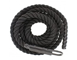 Get Out! Workout Fitness Climbing Rope 15ft x 1.5in in Black – Battle Rope for Outdoor and Indoor Gym Exercise