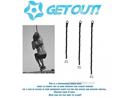 Get Out! Workout Fitness Training Climbing Rope in Black – Battle Rope for Kids & Adults Outdoor & Indoor Gym Exercise