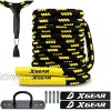 XGEAR Heavy Battle Rope Exercise Training Rope with Anchor Strap Wall Hanger Kit-100% Poly Dacron Workout Rope Undulation Ropes for Full Body Strength Training 1.5 Dia 30 40 50ft.