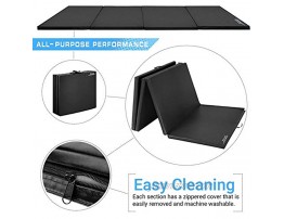 Aduro Sport Thick Folding Gymnastics Mat 6'x2'x1.5 Tri-Fold with Carrying Handles For Workout Exercise Tumbling Home Gym MMS Core Workouts