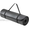 All-Purpose Fitness Mat 12mm 72inx24in NBR foam Non-Slip Carry Strap Included