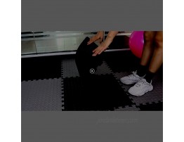 BEAUTYOVO Puzzle Exercise Mat with 12 24 Tiles Interlocking Foam Gym Mats 24'' x 24'' EVA Foam Floor Tiles Protective Flooring Mats Interlocking for Gym Equipment
