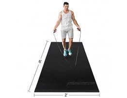 Haining Large Yoga Mat 72 x 24 6' x 2'  x 6mm Jump Rope Fitness Exercise Mat Non-Slip Workout Mats for Home Gym Flooring Shoe Friendly,Ultra Durable Wide Yoga Mat Perfect for Home Gym Floor