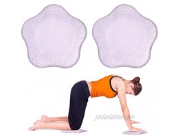 LINGSFIRE Yoga Knee Pad Cushion 2 Packs Anti Slip Yoga Cushion Support for Yoga or Fitness Exercise Use Yoga Mat Pad for Protecting Knees Elbows Wrist and Hands Purple